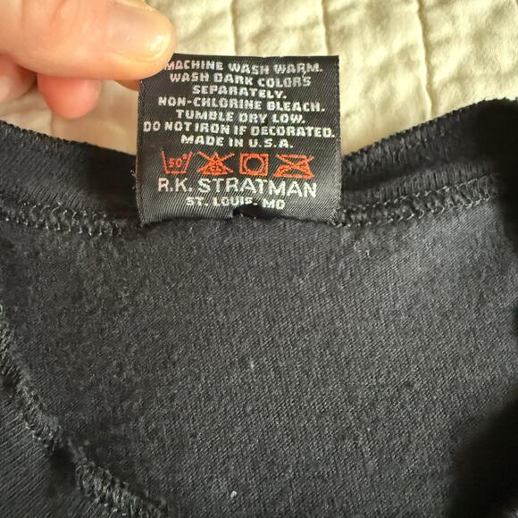 Harley-Davidson 1999 Henley T-Shirt Black Pocket Tee Men’s Medium USA - Picture 6 of 8